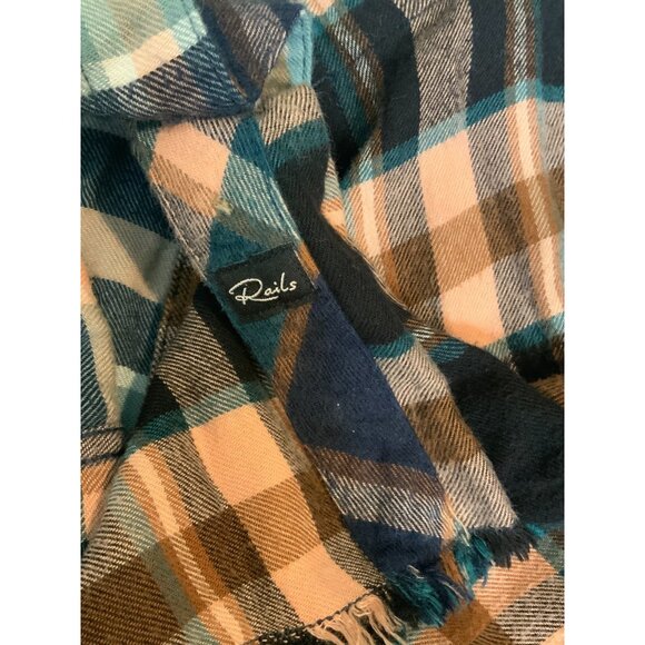 Rails Heathrow Mixed Plaid Green Brando Shirt, Size S - Picture 11 of 13